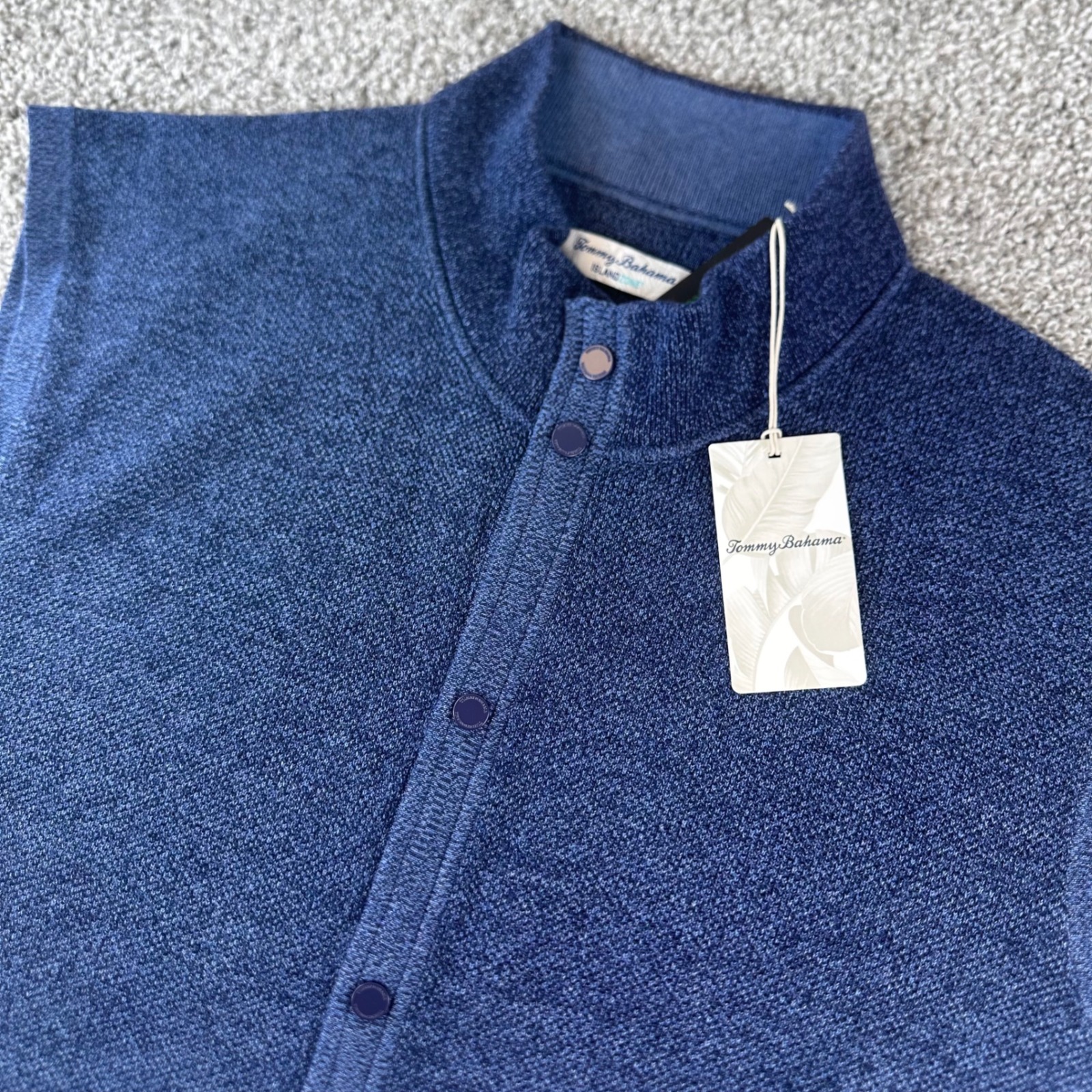 Tommy Bahama Sweater Vest Mens 3xlb Navy Coolside Course Islandzone Golf New